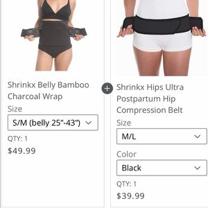 Postpartum belly and hip wraps